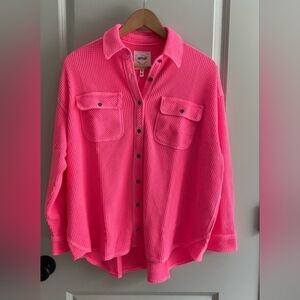 Aerie Lumberjane waffle button up shirt